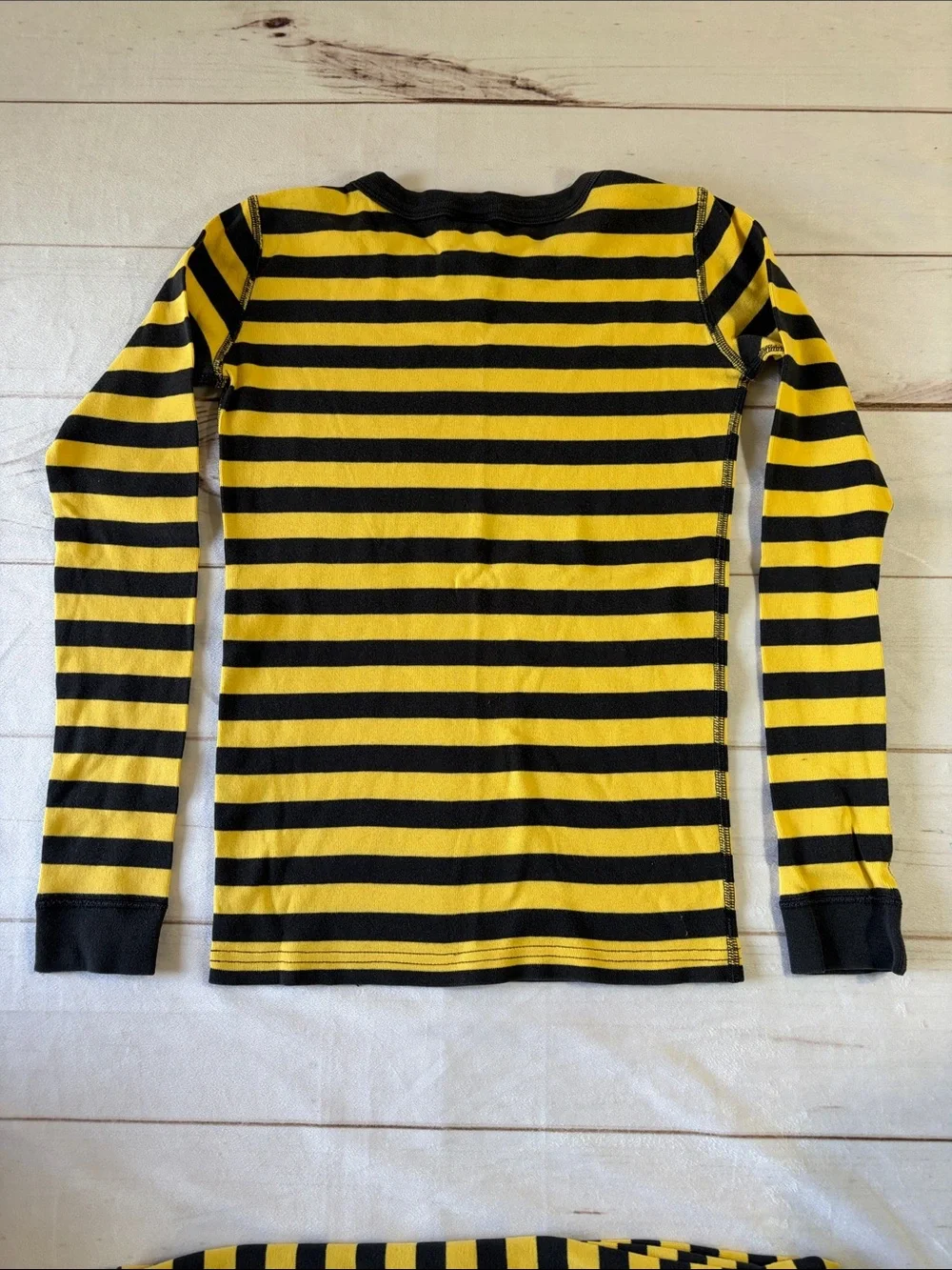 Hanna Andersson Yellow and Black Striped Kids Pajama Set